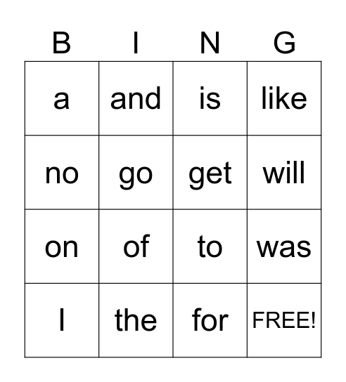 Kndg Red Words- Lesson m-j Bingo Card