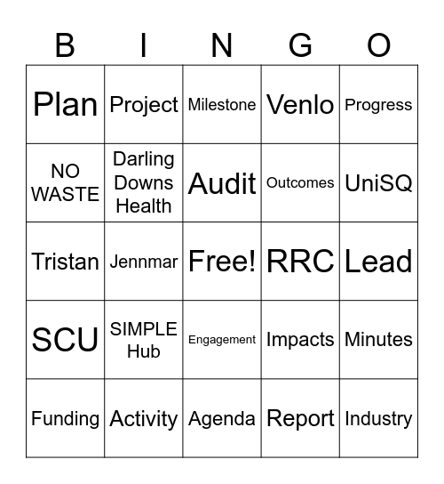 SIMPLE Hub Bingo Card
