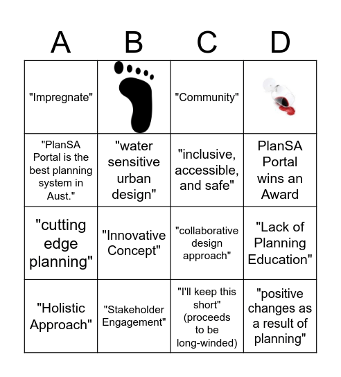 PIA Awards Bingo Card