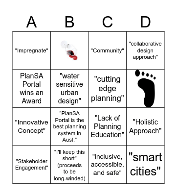 PIA Awards Bingo Card