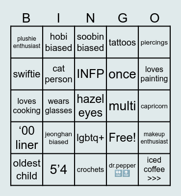 Megan Bingo 🌱 Bingo Card