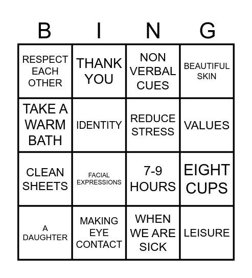 HEALTH & WELLNESS Bingo Card