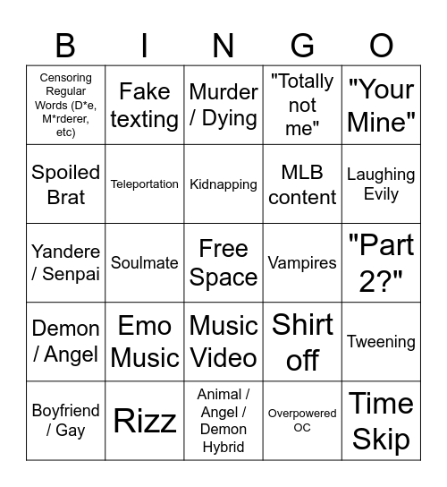 Gacha Bingo Card