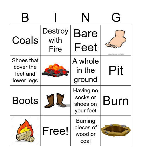 Fire walkers Bingo Card