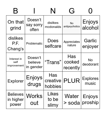 Slimes green flags Bingo Card