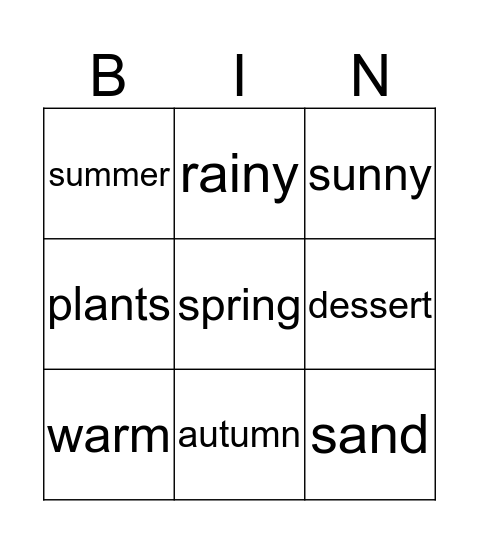 Bingo Card