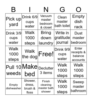Tuesday Bingo Blackout Bingo Card