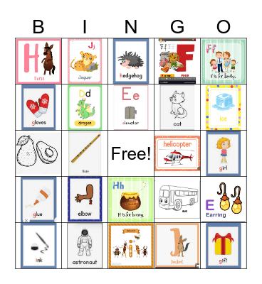 vocabulary bingo Card