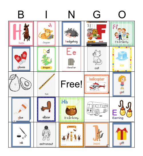 vocabulary bingo Card