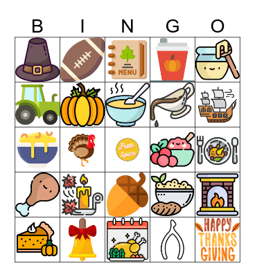 Thanksgiving Bingo Card