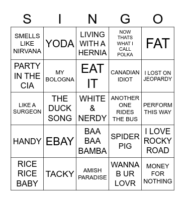 870 LIKE A SURGEON Bingo Card