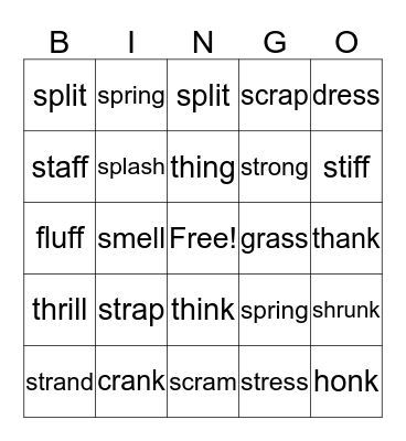 FLSZ/Welded/Clusters Bingo Card