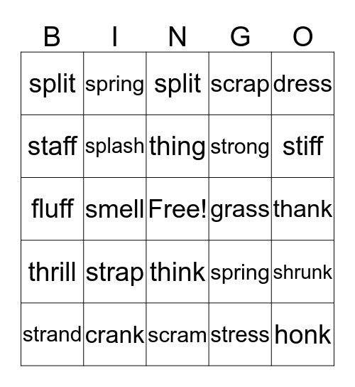 FLSZ/Welded/Clusters Bingo Card