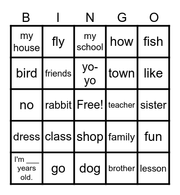 Jet 2 P. 39-40 Bingo Card