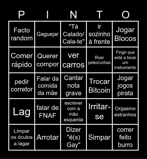 Ivó Bingó Bingo Card