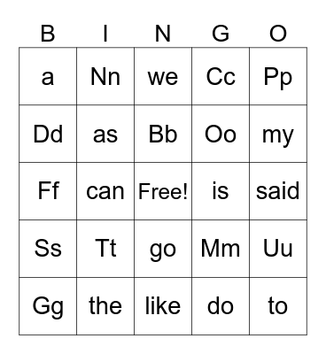 November 20-21 Review Bingo Card