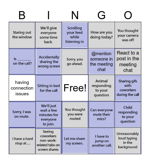 Bingo! Bingo Card