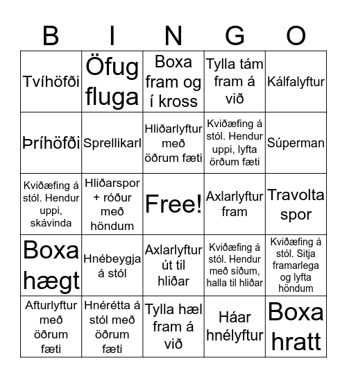 Páskabingó 60+ Bingo Card