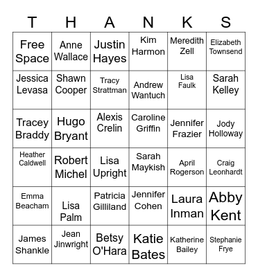 HAPPY THANKSGIVING Bingo Card