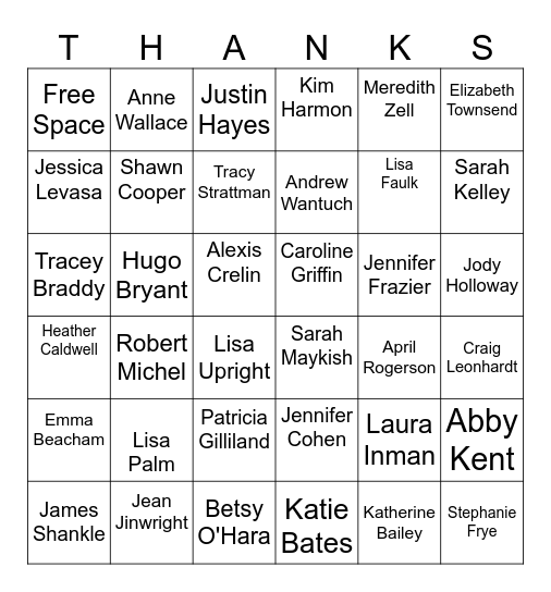 HAPPY THANKSGIVING Bingo Card