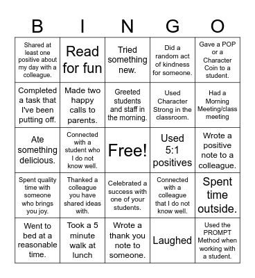 Orca Staff BINGO Card