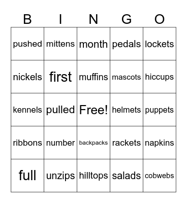 3.1 BINGO Card