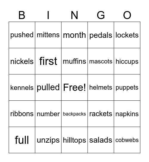 3.1 BINGO Card