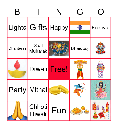 DIWALI @ Bansal's Bingo Card