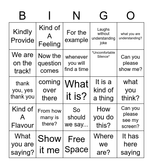 Mo Bingo Mo Problems Bingo Card