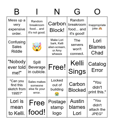 Graphics Bingo Card