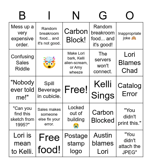 Graphics Bingo Card