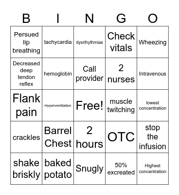 Last TEST Bingo Card