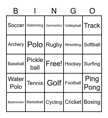 Chapter 7: Active and Safe Bingo Card