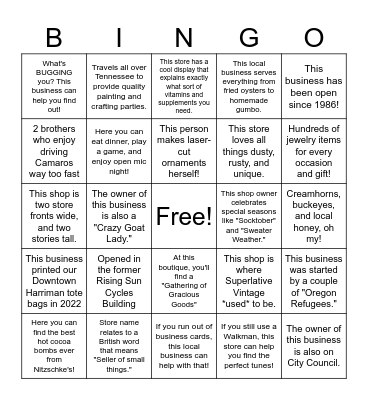 DHMA Holiday Kick-Off Bingo Card