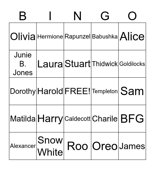 Book Bingo Card