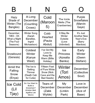 Sensational Solstice  Bingo Card