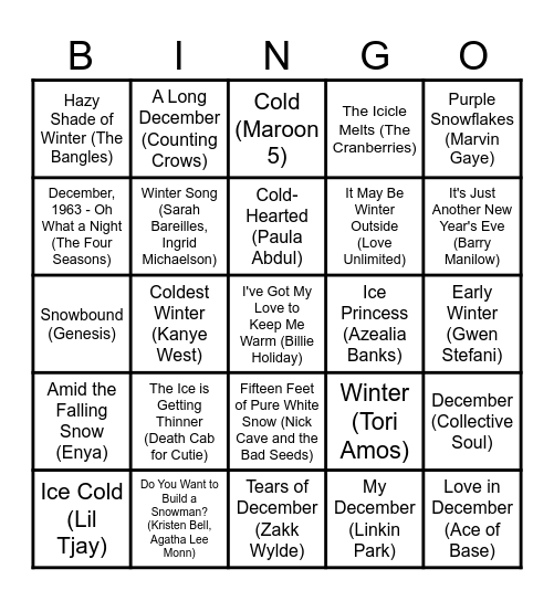 Sensational Solstice  Bingo Card