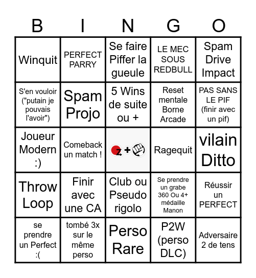 BINGO DE COMBATTANT DE RUE 6 Bingo Card