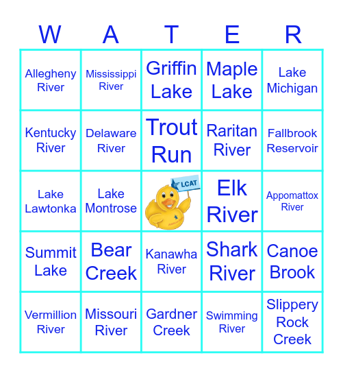 American Water Bingo Card