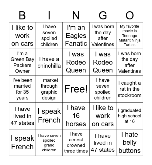 Walgreens D362 Bingo Card