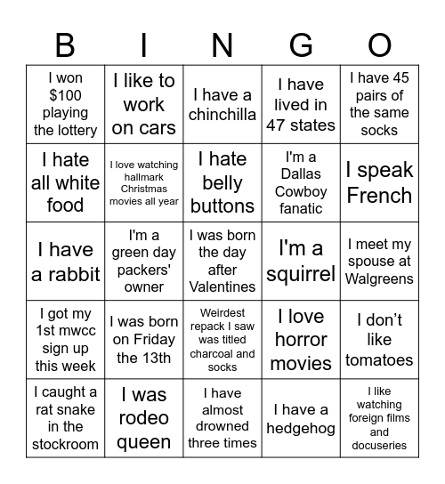 WALGREENS DISTRICT 362 BINGO Card