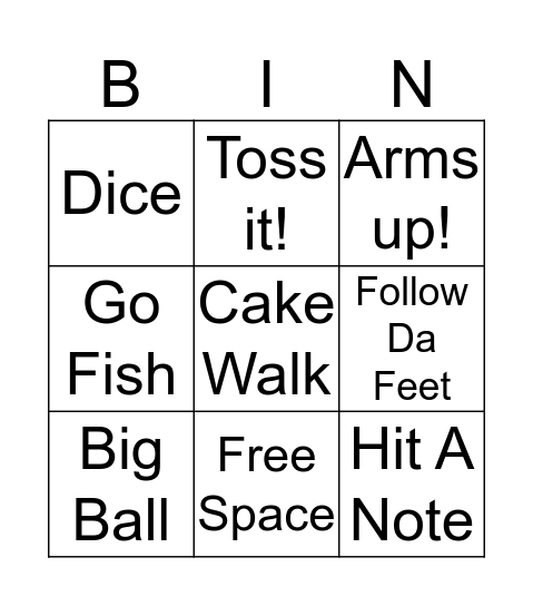 Tolton 2016 Bingo Card