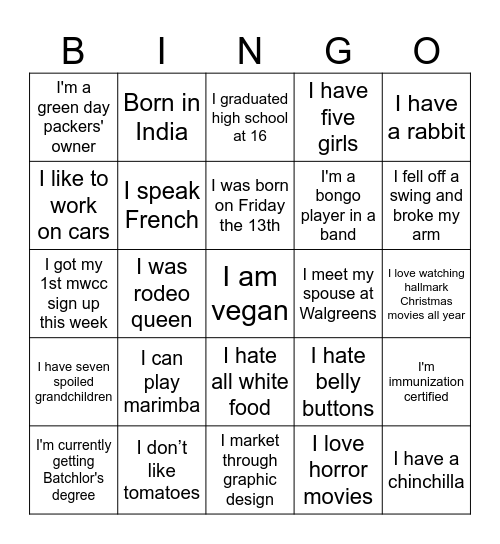 WALGREENS Bingo Card