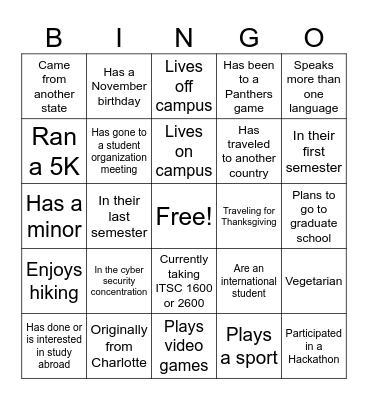 Mentor Collective Bingo Card