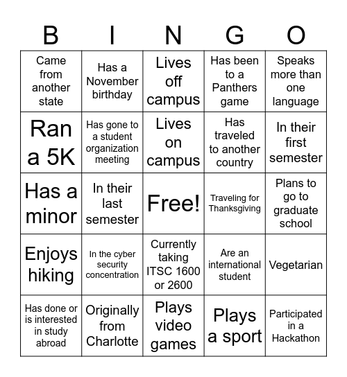 Mentor Collective Bingo Card