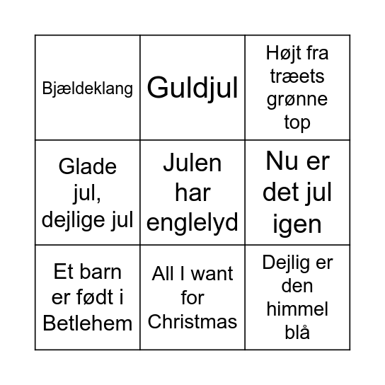 Telenor Consumer julebanko! Bingo Card