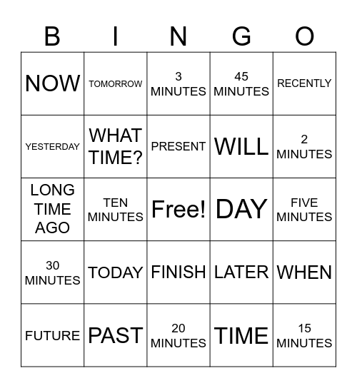 UNIT 3.1.3 Bingo Card