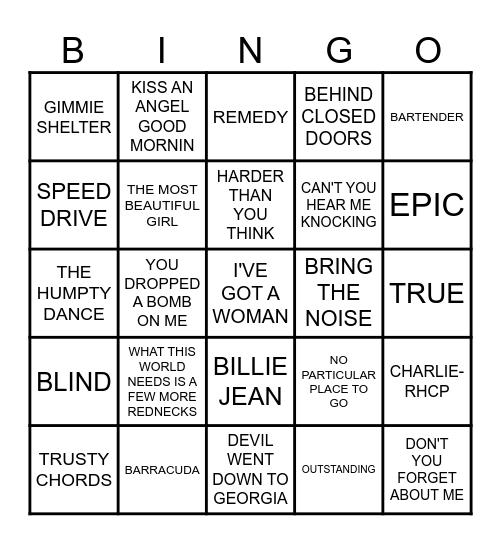 CHARLIE DAY BINGO Card