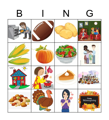 Thanksgiving BINGO! Bingo Card