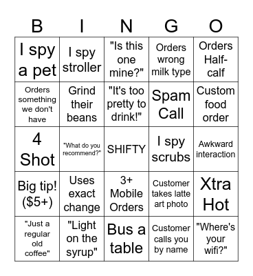 River Rock  - Thanksgiving Bingo Card